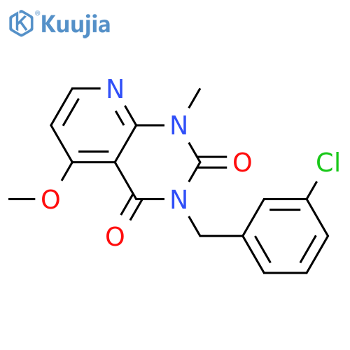3-(3-chlorophenyl)methyl-5-methoxy-1-methyl-1H,2H,3H,4H-pyrido2,3-dpyrimidine-2,4-dione structure