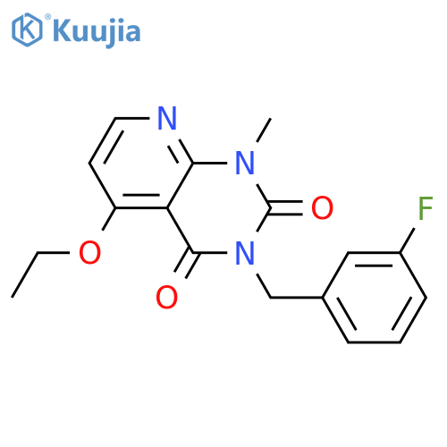5-ethoxy-3-(3-fluorophenyl)methyl-1-methyl-1H,2H,3H,4H-pyrido2,3-dpyrimidine-2,4-dione structure