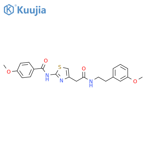 4-methoxy-N-4-({2-(3-methoxyphenyl)ethylcarbamoyl}methyl)-1,3-thiazol-2-ylbenzamide structure