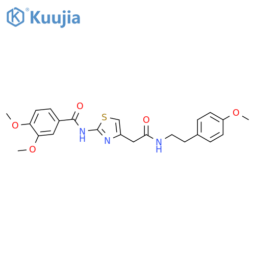 3,4-dimethoxy-N-4-({2-(4-methoxyphenyl)ethylcarbamoyl}methyl)-1,3-thiazol-2-ylbenzamide structure