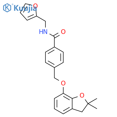 4-{(2,2-dimethyl-2,3-dihydro-1-benzofuran-7-yl)oxymethyl}-N-(furan-2-yl)methylbenzamide structure