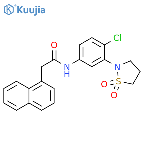 N-4-chloro-3-(1,1-dioxo-1lambda6,2-thiazolidin-2-yl)phenyl-2-(naphthalen-1-yl)acetamide structure