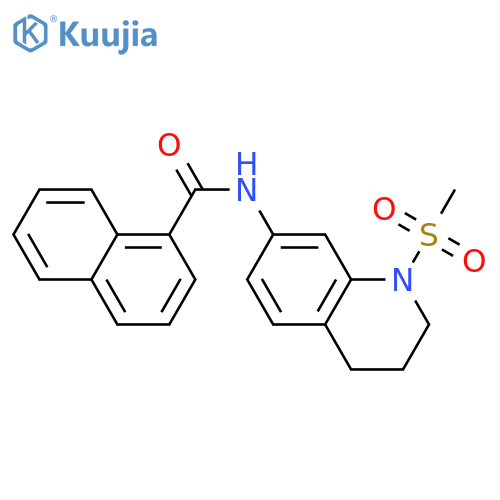 N-(1-methanesulfonyl-1,2,3,4-tetrahydroquinolin-7-yl)naphthalene-1-carboxamide structure