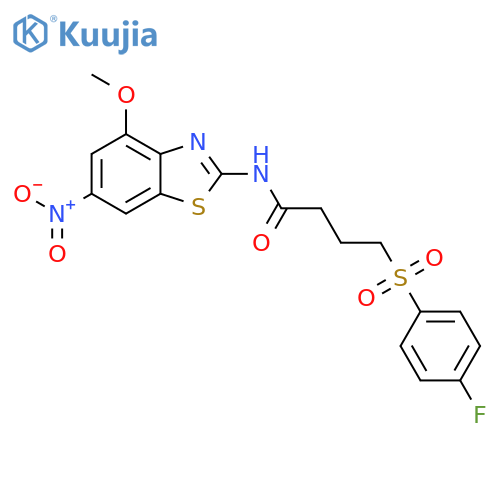 4-(4-fluorobenzenesulfonyl)-N-(4-methoxy-6-nitro-1,3-benzothiazol-2-yl)butanamide structure