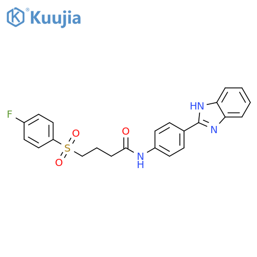 N-4-(1H-1,3-benzodiazol-2-yl)phenyl-4-(4-fluorobenzenesulfonyl)butanamide structure