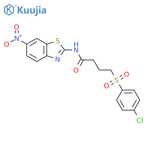4-(4-chlorobenzenesulfonyl)-N-(6-nitro-1,3-benzothiazol-2-yl)butanamide structure