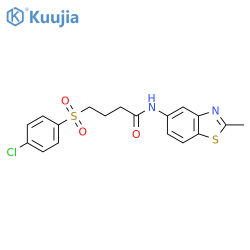 4-(4-chlorobenzenesulfonyl)-N-(2-methyl-1,3-benzothiazol-5-yl)butanamide structure