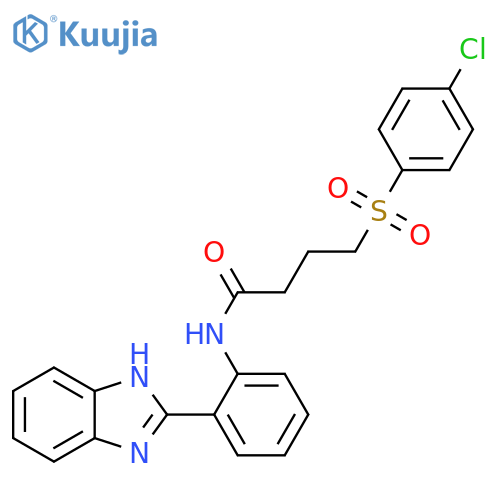 N-2-(1H-1,3-benzodiazol-2-yl)phenyl-4-(4-chlorobenzenesulfonyl)butanamide structure