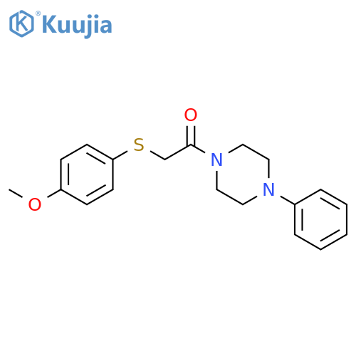 2-(4-methoxyphenyl)sulfanyl-1-(4-phenylpiperazin-1-yl)ethan-1-one structure