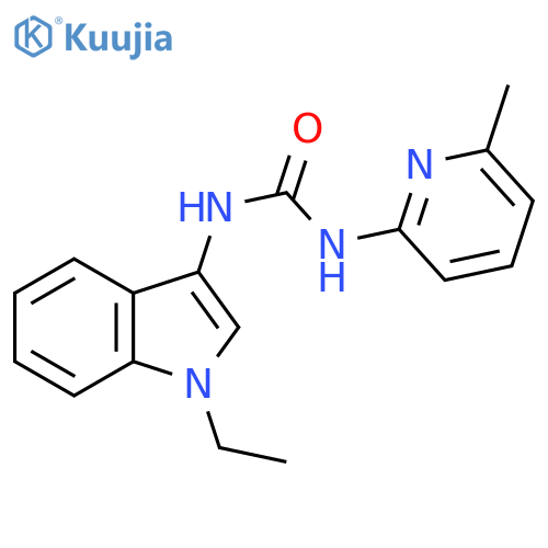 3-(1-ethyl-1H-indol-3-yl)-1-(6-methylpyridin-2-yl)urea structure