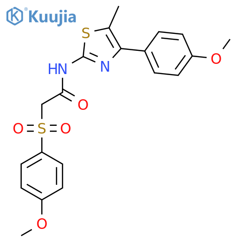 2-(4-methoxybenzenesulfonyl)-N-4-(4-methoxyphenyl)-5-methyl-1,3-thiazol-2-ylacetamide structure