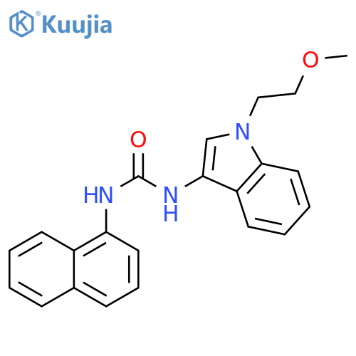 3-1-(2-methoxyethyl)-1H-indol-3-yl-1-(naphthalen-1-yl)urea structure