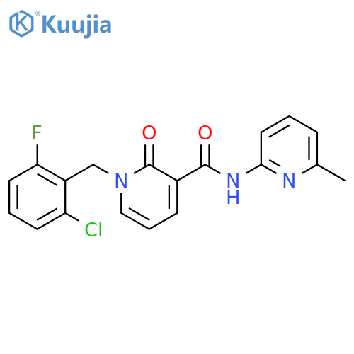 1-(2-chloro-6-fluorophenyl)methyl-N-(6-methylpyridin-2-yl)-2-oxo-1,2-dihydropyridine-3-carboxamide structure