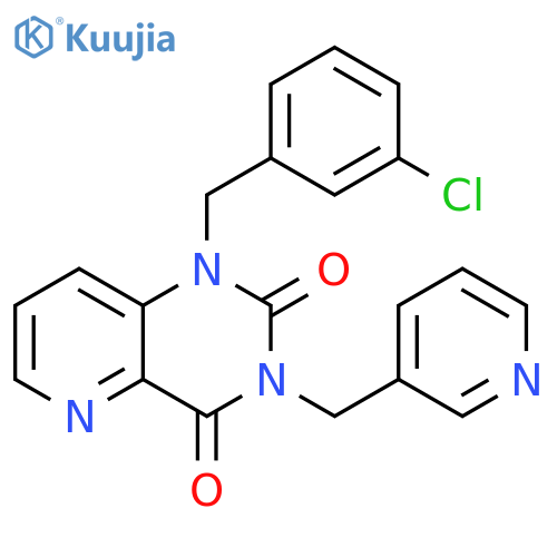 1-(3-chlorophenyl)methyl-3-(pyridin-3-yl)methyl-1H,2H,3H,4H-pyrido3,2-dpyrimidine-2,4-dione structure