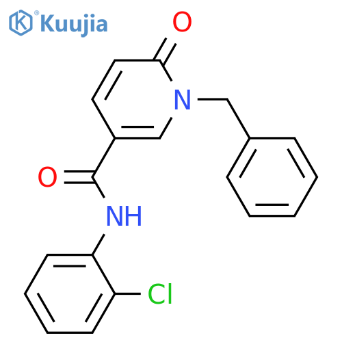 1-benzyl-N-(2-chlorophenyl)-6-oxo-1,6-dihydropyridine-3-carboxamide structure