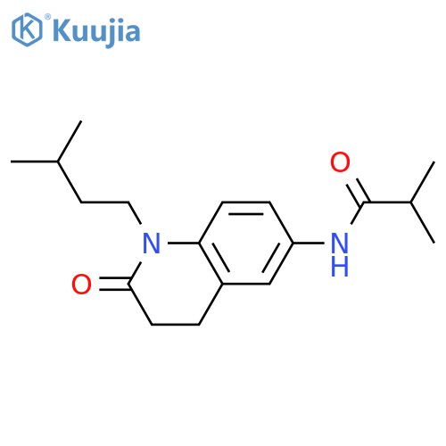 2-methyl-N-1-(3-methylbutyl)-2-oxo-1,2,3,4-tetrahydroquinolin-6-ylpropanamide structure