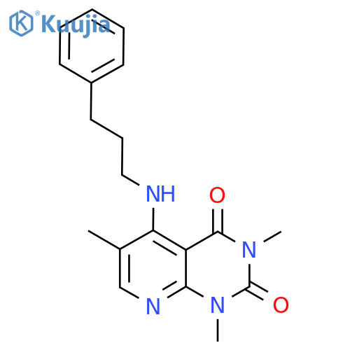 1,3,6-trimethyl-5-(3-phenylpropyl)amino-1H,2H,3H,4H-pyrido2,3-dpyrimidine-2,4-dione structure