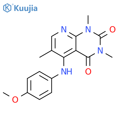 5-(4-methoxyphenyl)amino-1,3,6-trimethyl-1H,2H,3H,4H-pyrido2,3-dpyrimidine-2,4-dione structure