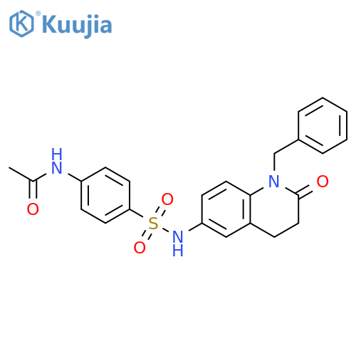 N-{4-(1-benzyl-2-oxo-1,2,3,4-tetrahydroquinolin-6-yl)sulfamoylphenyl}acetamide structure