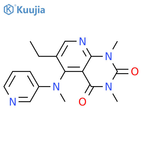 6-ethyl-1,3-dimethyl-5-{(pyridin-3-yl)methylamino}-1H,2H,3H,4H-pyrido2,3-dpyrimidine-2,4-dione structure