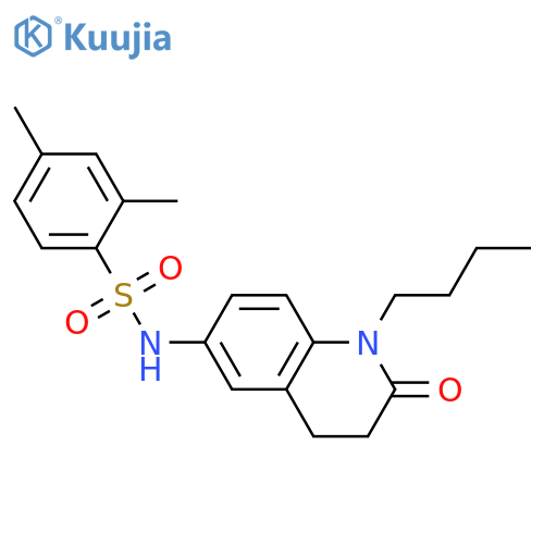 N-(1-butyl-2-oxo-1,2,3,4-tetrahydroquinolin-6-yl)-2,4-dimethylbenzene-1-sulfonamide structure