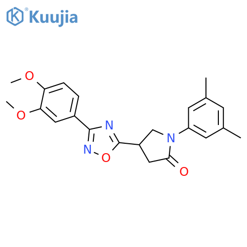 4-3-(3,4-dimethoxyphenyl)-1,2,4-oxadiazol-5-yl-1-(3,5-dimethylphenyl)pyrrolidin-2-one structure