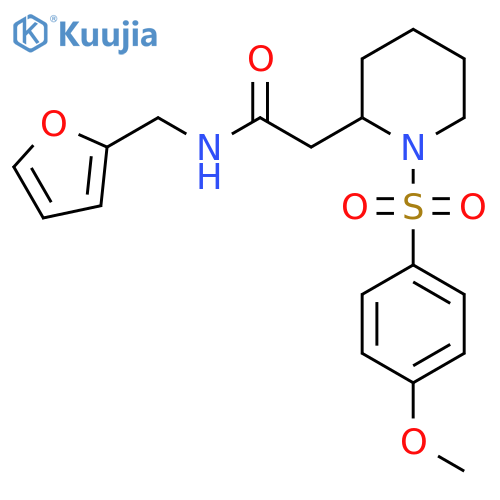 N-(furan-2-yl)methyl-2-1-(4-methoxybenzenesulfonyl)piperidin-2-ylacetamide structure