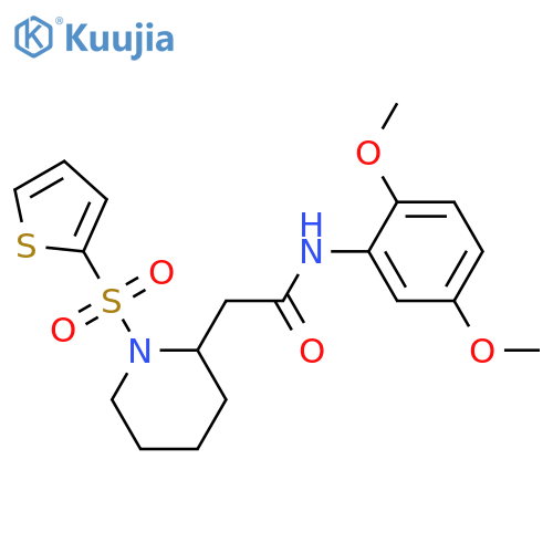 N-(2,5-dimethoxyphenyl)-2-1-(thiophene-2-sulfonyl)piperidin-2-ylacetamide structure