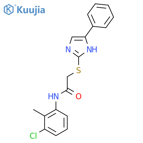 N-(3-chloro-2-methylphenyl)-2-(5-phenyl-1H-imidazol-2-yl)sulfanylacetamide structure