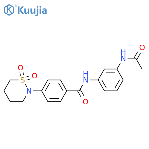 4-(1,1-dioxo-1lambda6,2-thiazinan-2-yl)-N-(3-acetamidophenyl)benzamide structure