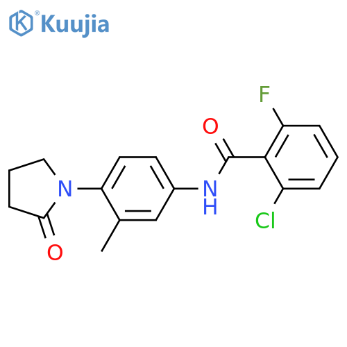 2-chloro-6-fluoro-N-3-methyl-4-(2-oxopyrrolidin-1-yl)phenylbenzamide structure