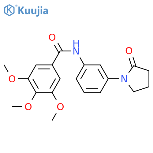 3,4,5-trimethoxy-N-3-(2-oxopyrrolidin-1-yl)phenylbenzamide structure