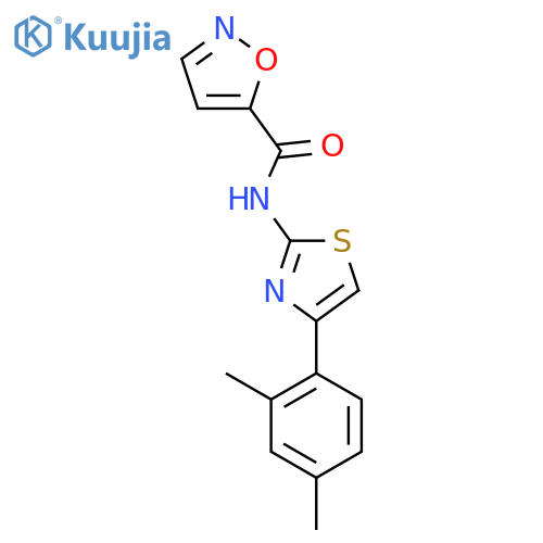 N-4-(2,4-dimethylphenyl)-1,3-thiazol-2-yl-1,2-oxazole-5-carboxamide structure