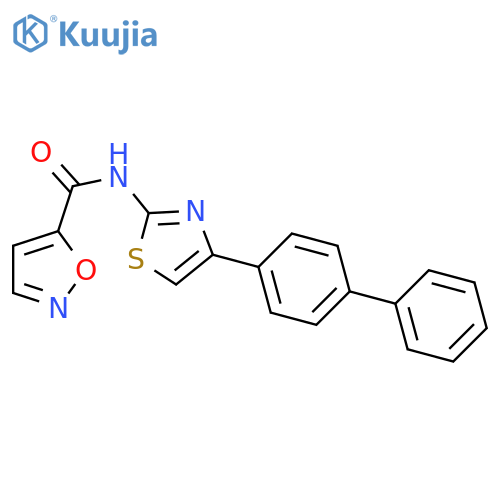 N-(4-{1,1'-biphenyl-4-yl}-1,3-thiazol-2-yl)-1,2-oxazole-5-carboxamide structure