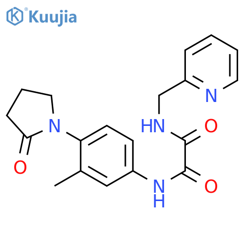 N-3-methyl-4-(2-oxopyrrolidin-1-yl)phenyl-N'-(pyridin-2-yl)methylethanediamide structure