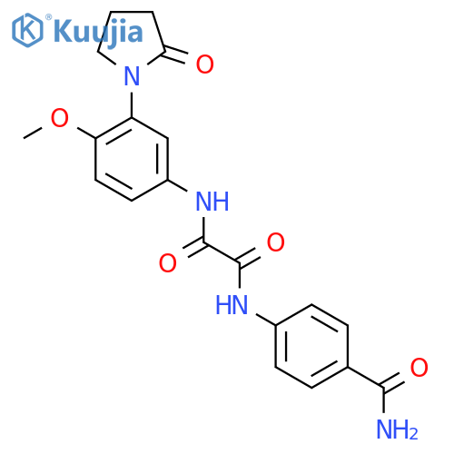 N'-(4-carbamoylphenyl)-N-4-methoxy-3-(2-oxopyrrolidin-1-yl)phenylethanediamide structure