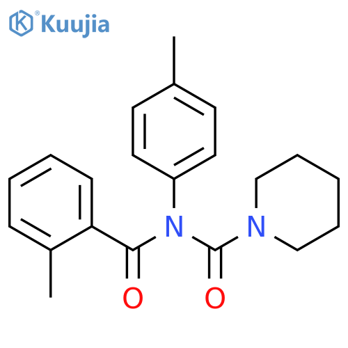 N-(2-methylbenzoyl)-N-(4-methylphenyl)piperidine-1-carboxamide structure