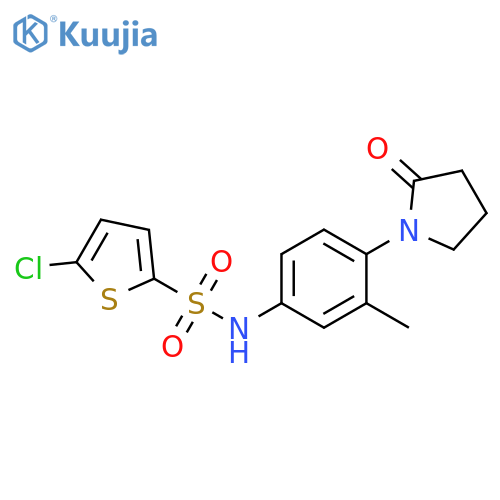 5-chloro-N-3-methyl-4-(2-oxopyrrolidin-1-yl)phenylthiophene-2-sulfonamide structure