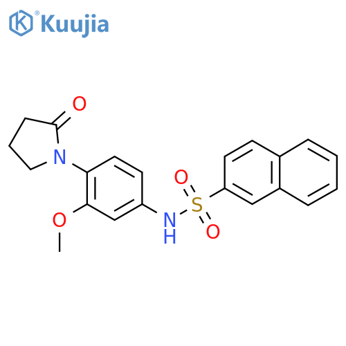 N-3-methoxy-4-(2-oxopyrrolidin-1-yl)phenylnaphthalene-2-sulfonamide structure