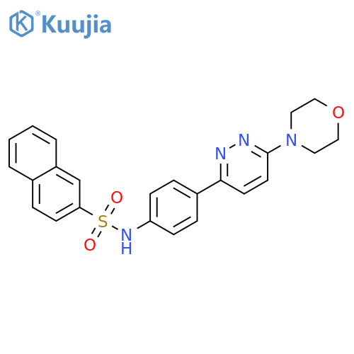 N-{4-6-(morpholin-4-yl)pyridazin-3-ylphenyl}naphthalene-2-sulfonamide structure