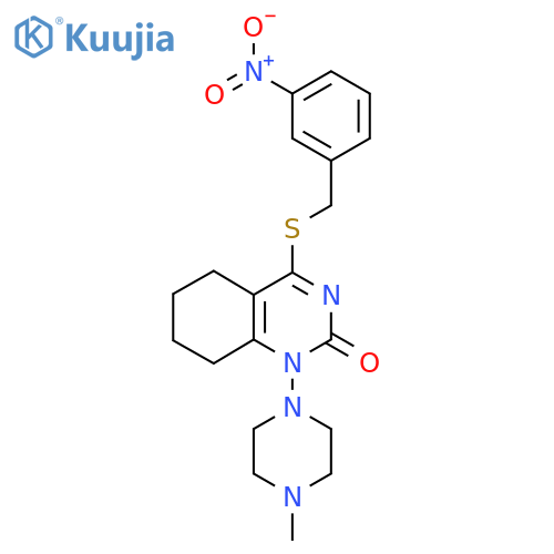1-(4-methylpiperazin-1-yl)-4-{(3-nitrophenyl)methylsulfanyl}-1,2,5,6,7,8-hexahydroquinazolin-2-one structure