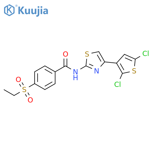 N-4-(2,5-dichlorothiophen-3-yl)-1,3-thiazol-2-yl-4-(ethanesulfonyl)benzamide structure