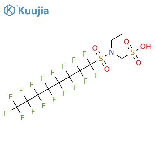 [Ethyl(1,1,2,2,3,3,4,4,5,5,6,6,7,7,8,8,8-heptadecafluorooctane-1-sulfonyl)amino]methanesulfonic acid structure