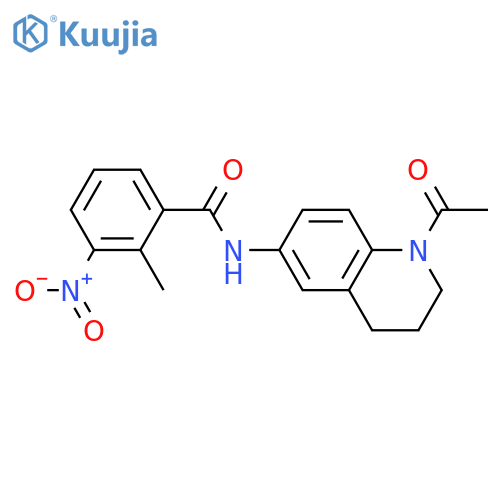 N-(1-acetyl-1,2,3,4-tetrahydroquinolin-6-yl)-2-methyl-3-nitrobenzamide structure