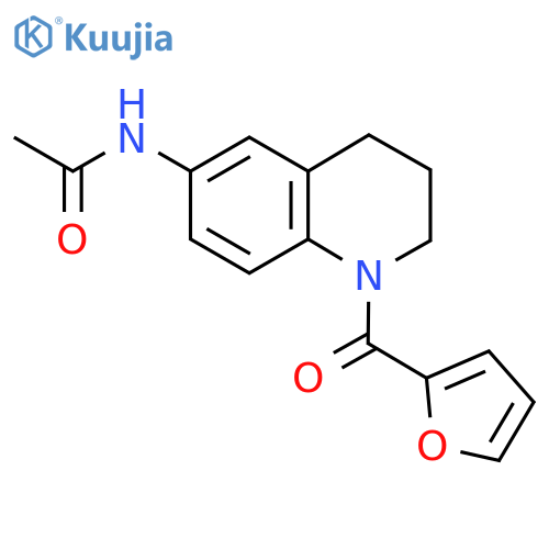 N-1-(furan-2-carbonyl)-1,2,3,4-tetrahydroquinolin-6-ylacetamide structure