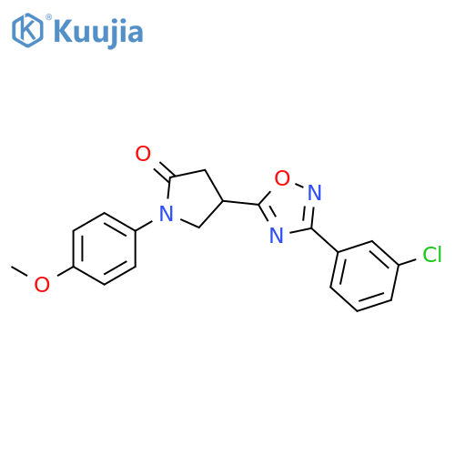 4-3-(3-chlorophenyl)-1,2,4-oxadiazol-5-yl-1-(4-methoxyphenyl)pyrrolidin-2-one structure