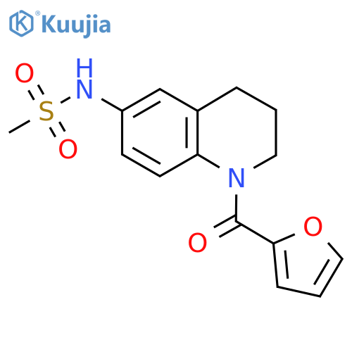N-1-(furan-2-carbonyl)-1,2,3,4-tetrahydroquinolin-6-ylmethanesulfonamide structure