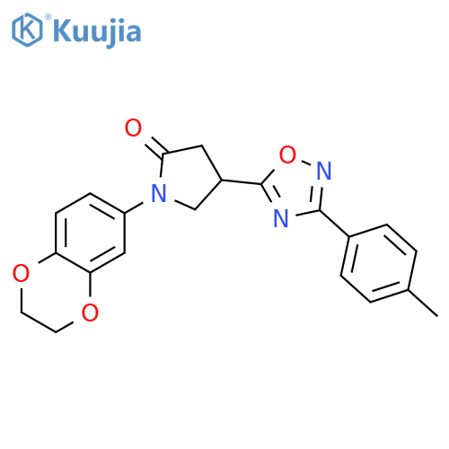 1-(2,3-dihydro-1,4-benzodioxin-6-yl)-4-3-(4-methylphenyl)-1,2,4-oxadiazol-5-ylpyrrolidin-2-one structure