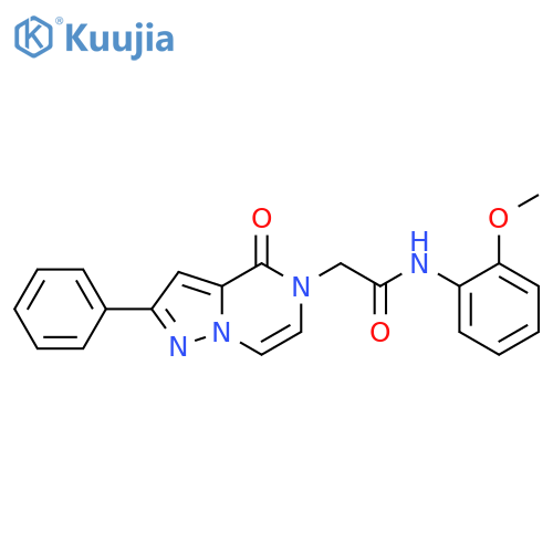 N-(2-methoxyphenyl)-2-{4-oxo-2-phenyl-4H,5H-pyrazolo1,5-apyrazin-5-yl}acetamide structure