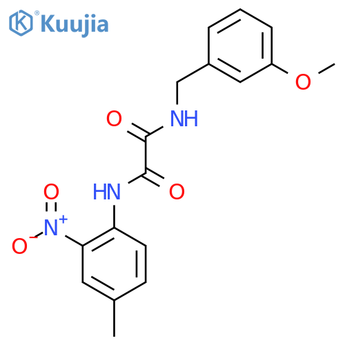 N'-(3-methoxyphenyl)methyl-N-(4-methyl-2-nitrophenyl)ethanediamide structure